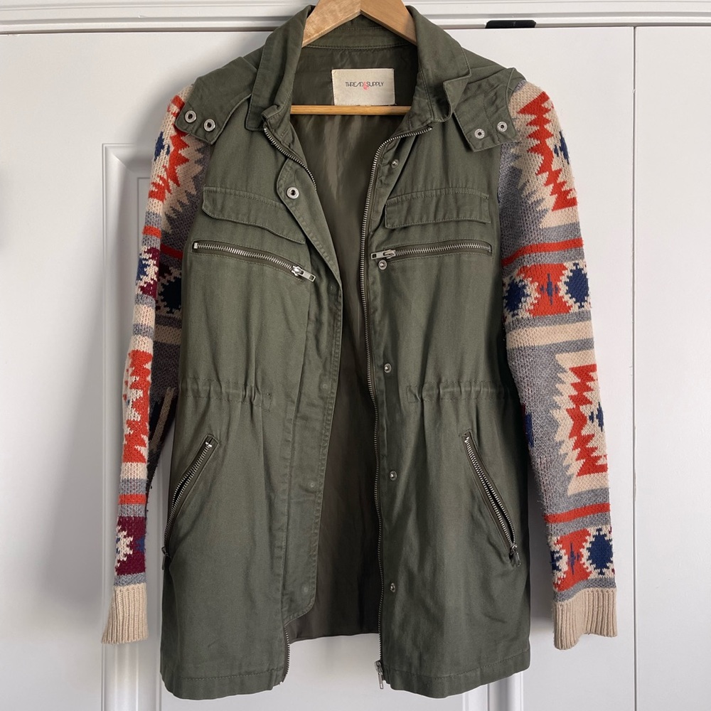 Thread & Supply utility jacket - army green - small